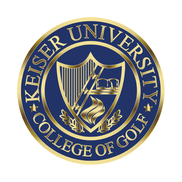 KEISER UNIVERSITY COLLEGE OF GOLF SEAL BLUE AND GOLD - Taddeo, Diaz