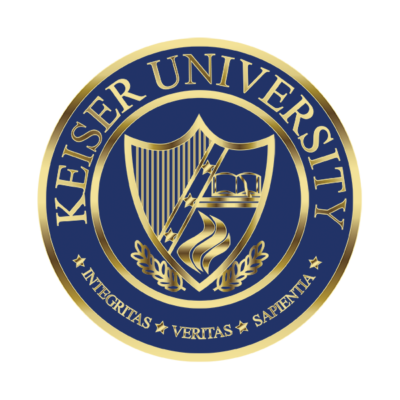 KEISER UNIVERSITY SEAL BLUE AND GOLD - Taddeo, Diaz