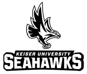 Seahawk, KEISER UNIVERSITY SEAHAWKS, vertical, Design Mark , color is ...